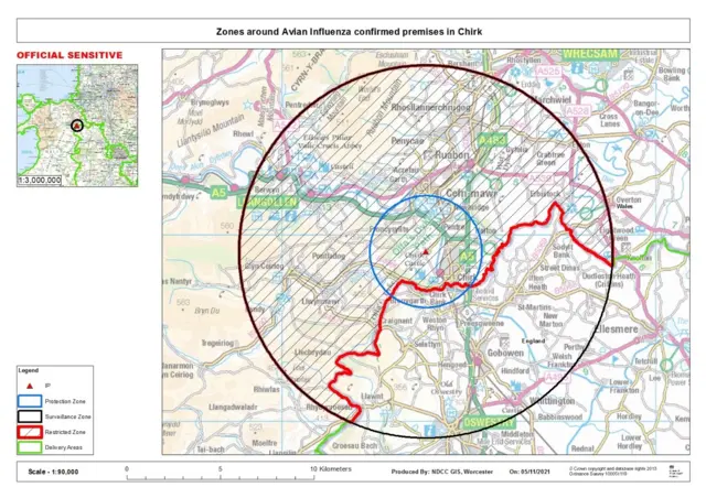 Map of the avian flu control zones