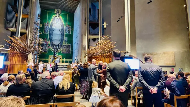 Procession at the cathedral during the service