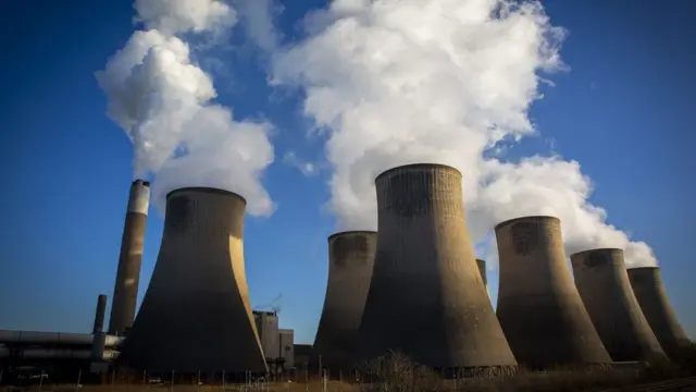 Power station towers