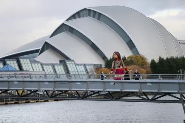 Little Amal in Glasgow