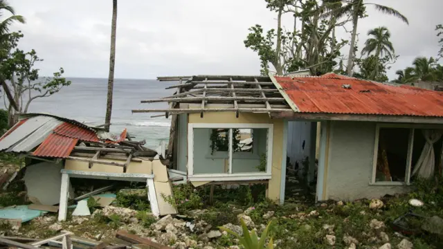 Cyclone damage in Samoa