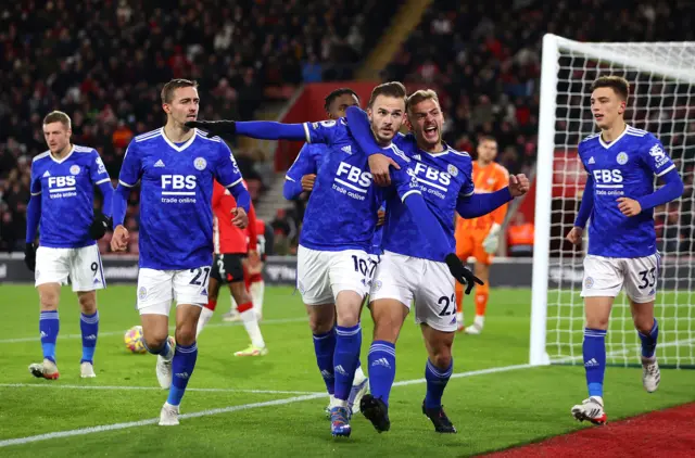 Leicester celebrate