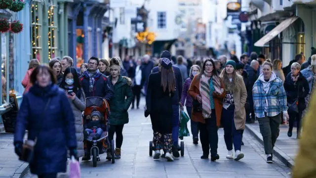 Shoppers in the street