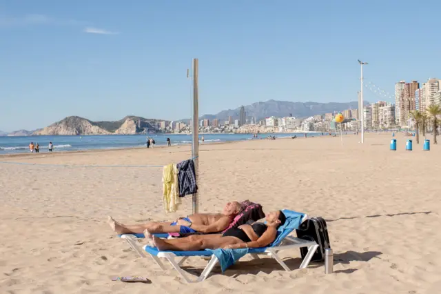 Benidorm tourists