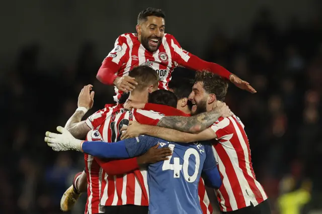 Brentford players