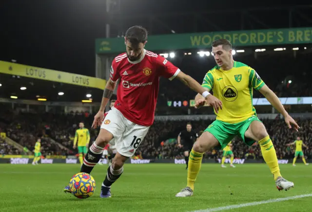 Manchester United's Bruno Fernandes in action