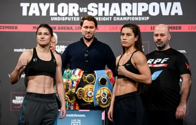 Katie Taylor poses with her belts