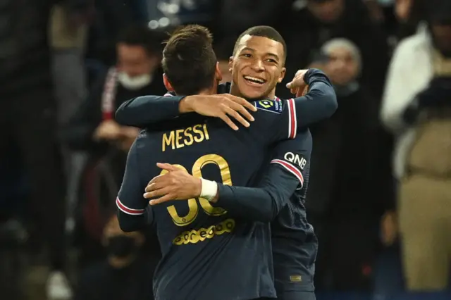 Kylian Mbappe and Lionel Messi
