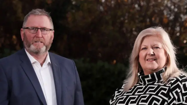 Carole Howard pictured with Doug Beattie, leader of the Ulster Unionist Party