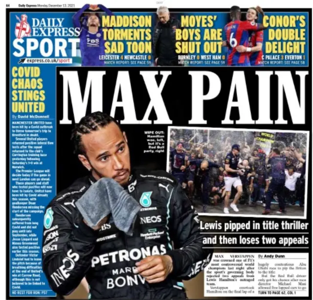 Daily Express back page