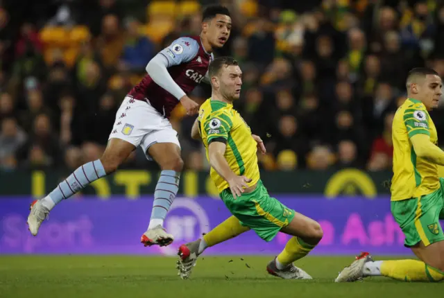 Jacob Ramsey scores for Aston Villa against Norwich