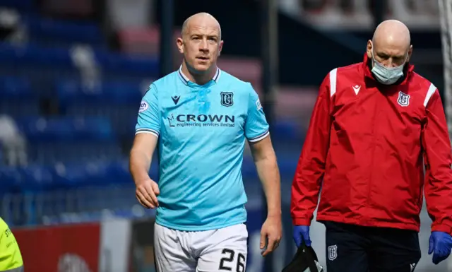 Dundee are waiting to discover the severity of Charlie Adam's injury