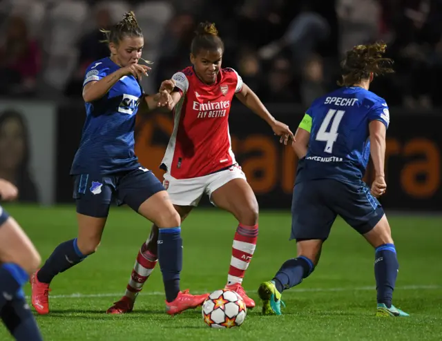 Arsenal's Nikita Parris in action against Hoffenheim