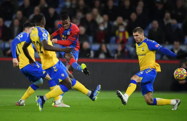 Wilfried Zaha scores for Crystal Palace