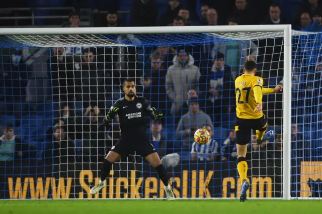 Romain Saiss scores for Wolves