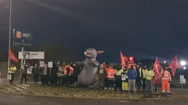 Scunthorpe steel protests