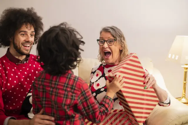 File image of a family at Christmas