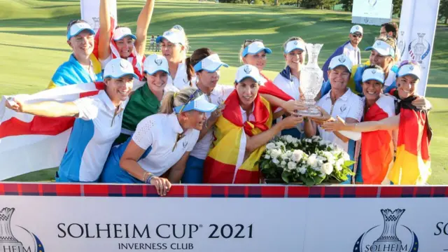 Europe celebrate the Solheim Cup