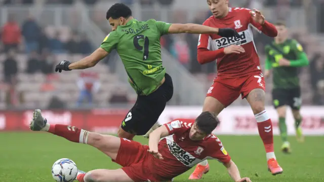 Paddy McNair tackles Dominic Solanke