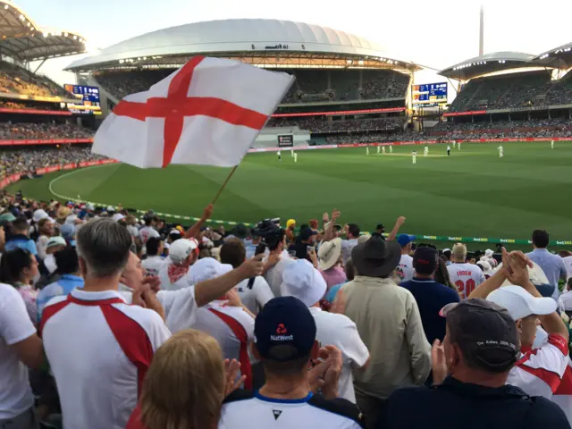 England fans at the Adelaide Oval