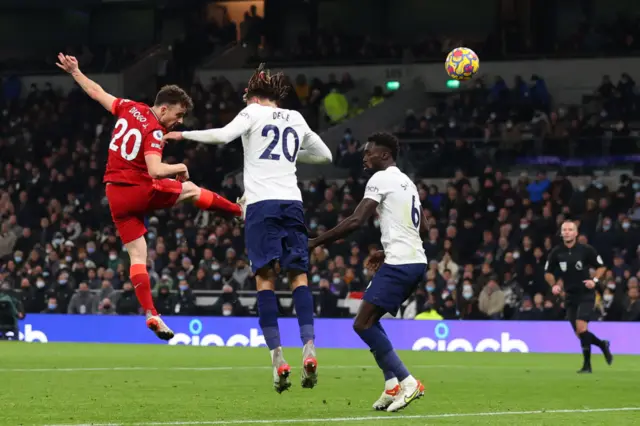 Diogo Jota scores header for Liverpool