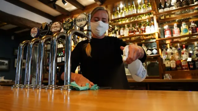 A manager in a pub in England