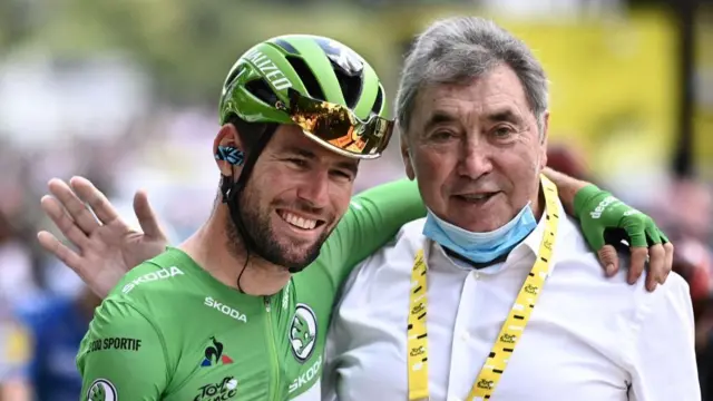 Mark Cavendish and Eddy Merckx