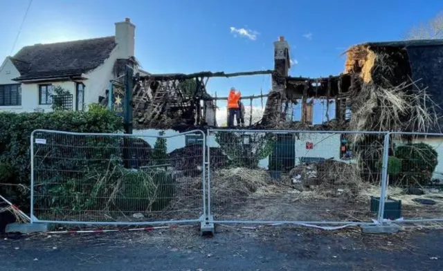 Fire damaged Star Inn