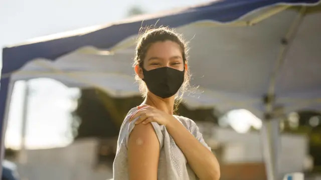 Teen girl after her vaccination (file image)