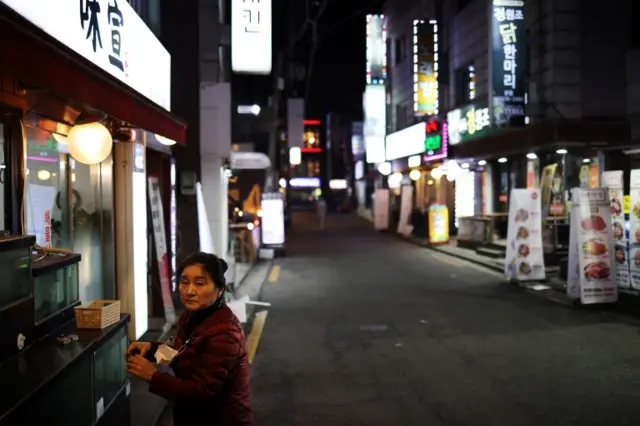 An empty street in South Korea