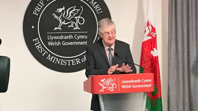 Mark Drakeford at presser