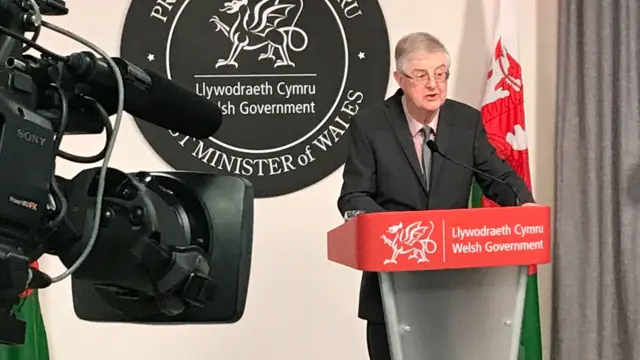 Mark Drakeford at presser