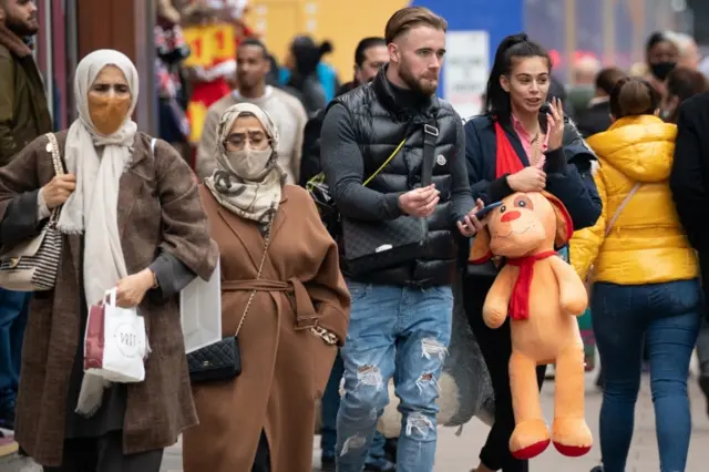 Shoppers in Oxford Street