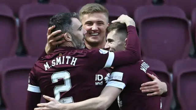 Hearts Michael Smith celebrates putting Hearts ahead