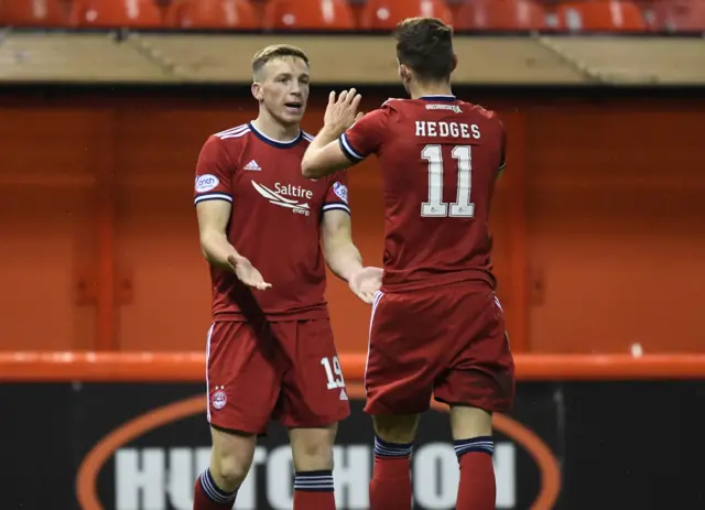 Aberdeen's scorers Lewis Ferguson and Ryan Hedges