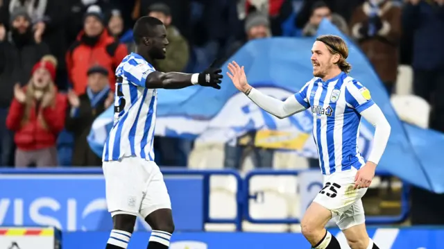 Huddersfield celebrate