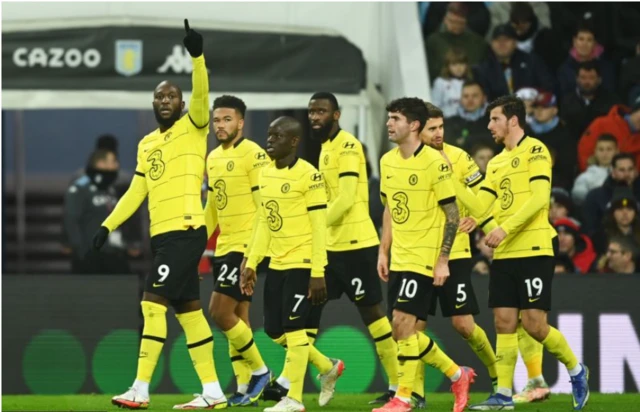 Chelsea players celebrate