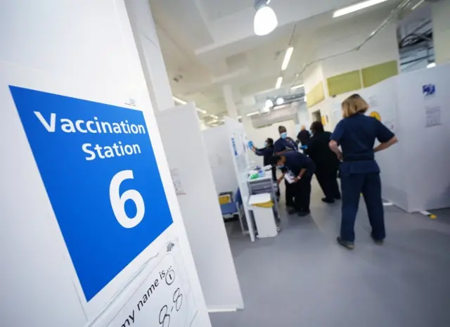 Vaccination centre in London