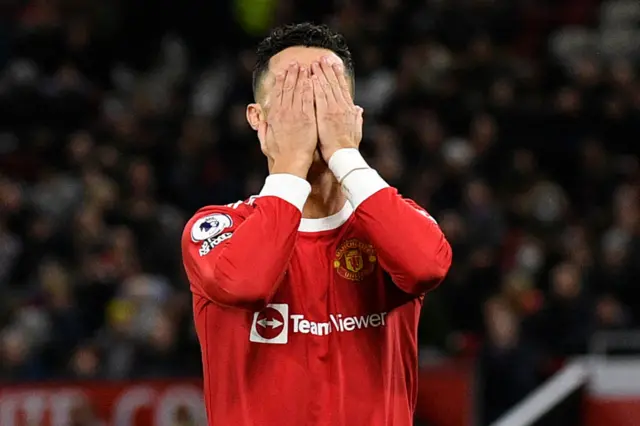 Cristiano Ronaldo shoos for Manchester United