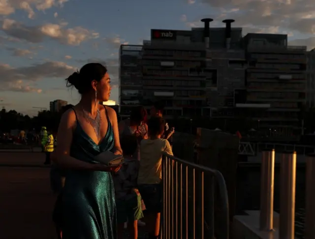 People celebrate New Year's Eve in Melbourne