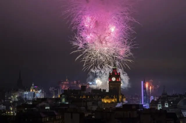 Hogmanay celebrations in Edinburgh, in 2020