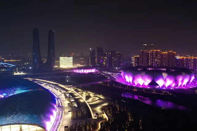 A light show in Hangzhou