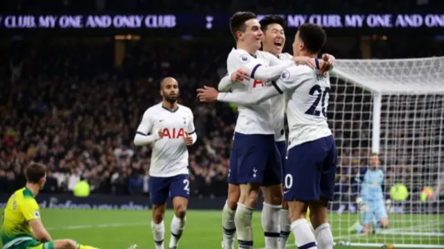 Tottenham celebrate