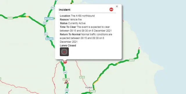 Road closure graphic