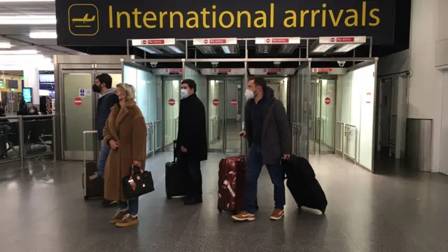 Arrivals at Gatwick airport