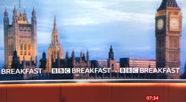 Empty BBC Breakfast studio