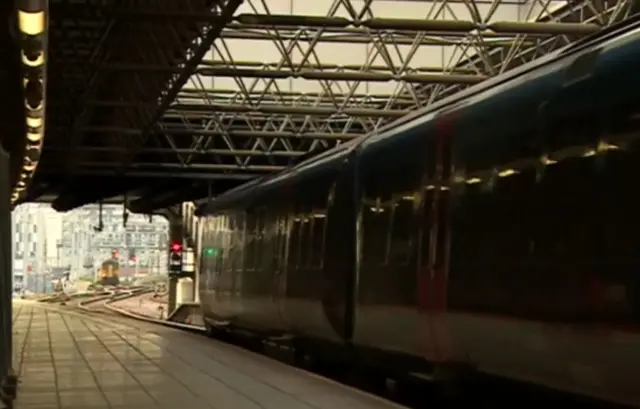 Train at Leeds station