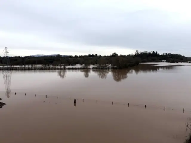 flood water south of Worcester