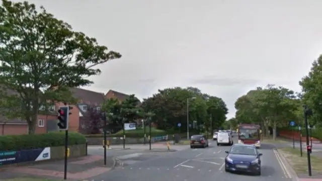 Junction of College Lane and Filey Road in Scarborough