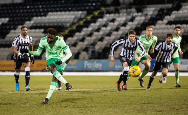 Odsonne Edouard slams home Celtic's second from the spot